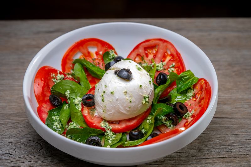 Fresh caprese salad tomatoes mozzarella dewey's