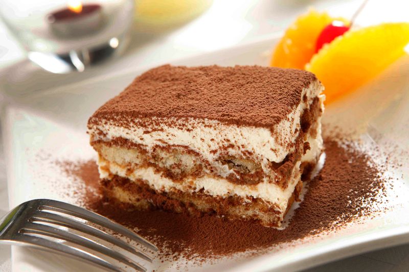 Classic tiramisu dessert at deweys pizza